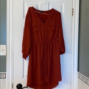 Dark orange dress